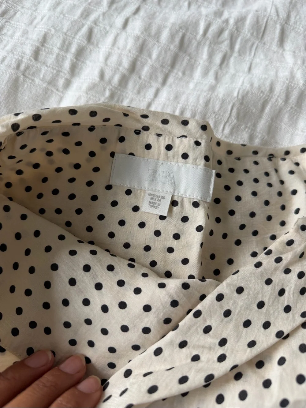 Zara Cream Skort with Black Polka Dots - Picture 4 of 5